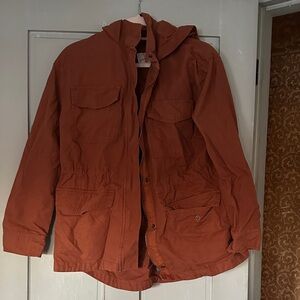 Men's Orange Hooded Jacket